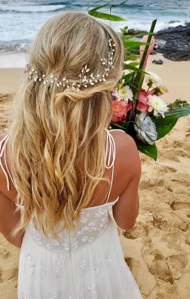 Bridal hair vine Silver Wedding Hair Vine Bridal hair accessories Silver Bridal hair vine Wedding hair piece Wedding hair Accessories