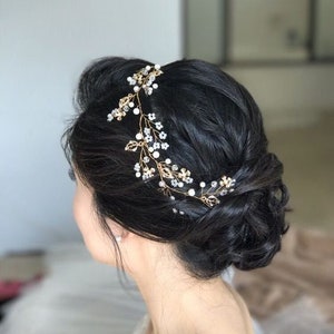 Horquillas para el pelo con diseño de aliento de bebé Horquillas para el pelo de novia Postizo para el pelo de novia Postizo para el pelo con diseño de aliento de bebé Accesorios para el pelo de novia Accesorios para el pelo de boda imagen 4