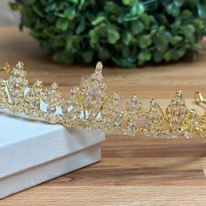 Bruids tiara kristal bruiloft tiara bruids kroon bruiloft haaraccessoire zilveren kristallen kroon gouden bruids tiara hoofdband