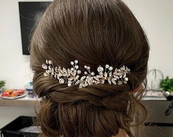 Rose Gold Vine wedding/shower/event hair piece Bridal Hair Vine Rose Gold Wedding Headpiece Champagne  main image 2
