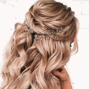 Bridal Hair vine Wedding Hair vine Bridal hair accessories Wedding Hair Accessories Rose Gold Bridal Hair Vine Silver Bridal Hair piece