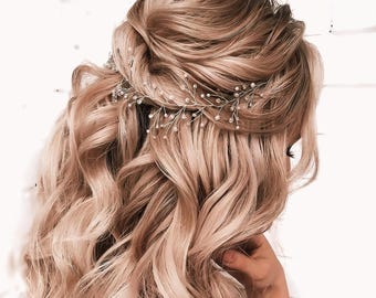 Bridal Hair vine Wedding Hair vine Bridal hair accessories Wedding Hair Accessories Rose Gold Bridal Hair Vine Silver Bridal Hair piece