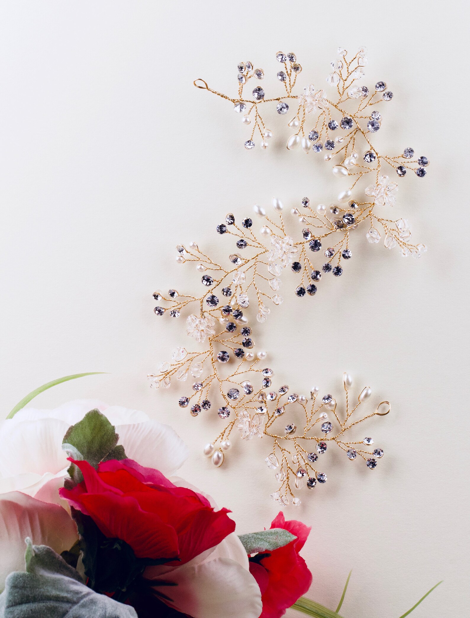 Wedding Hair Vine Bridal Hair Vine Bridal Hair Piece Wedding Etsy