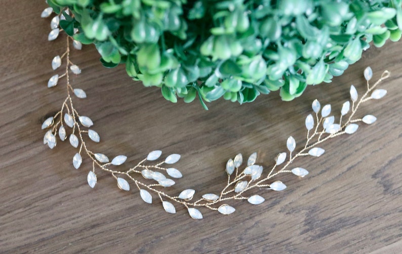 Bridal hair vine Silver Wedding Hair Vine Bridal hair accessories Silver Bridal hair vine Wedding hair piece Wedding hair Accessories