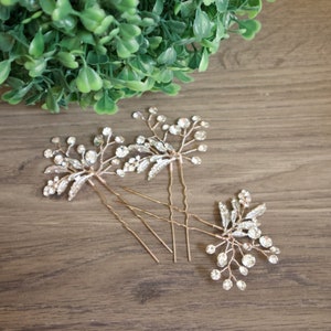 Bridesmaid Hair Pins Rose Gold Bridal Hairpiece Wedding Hair Accessories  Silver Wedding Comb Rose Gold Wedding Hair Comb Bridesmaid Hairpin