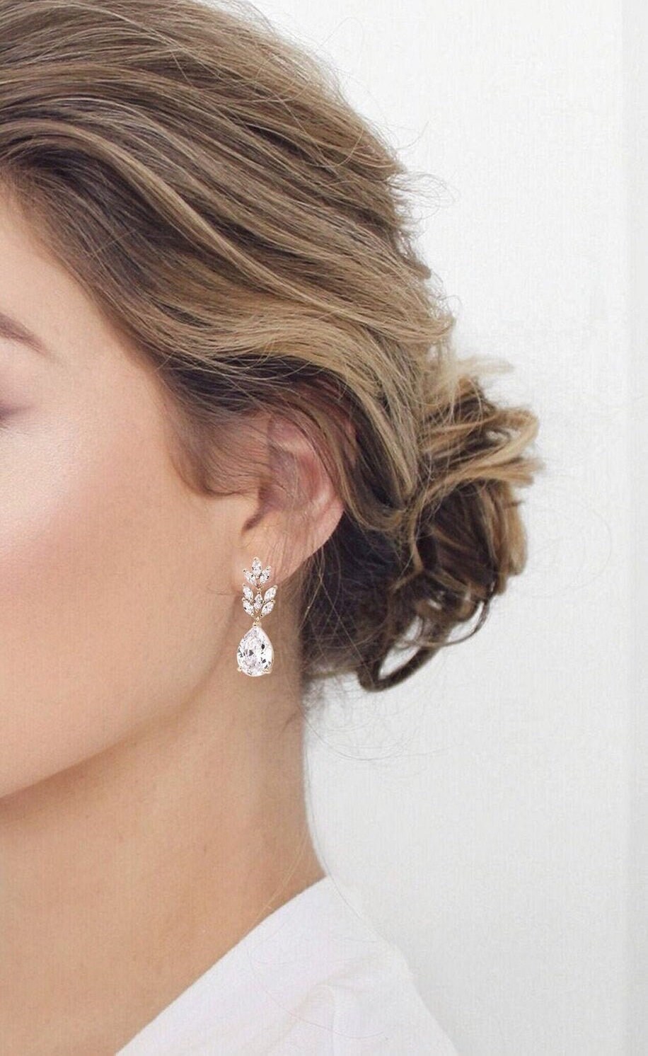 Crystal Drop Earrings Bridesmaids earrings  Bridal Drop Earrings Bridesmaids earrings Crystal tea drop Earrings Bridal crystal jewelry set
