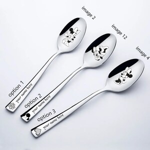 Disney Spoon, Minnie mouse spoon, Personalized gift, Laser engraved Spoon,Disney Gift, Birthday, Personalized Disney Spoon