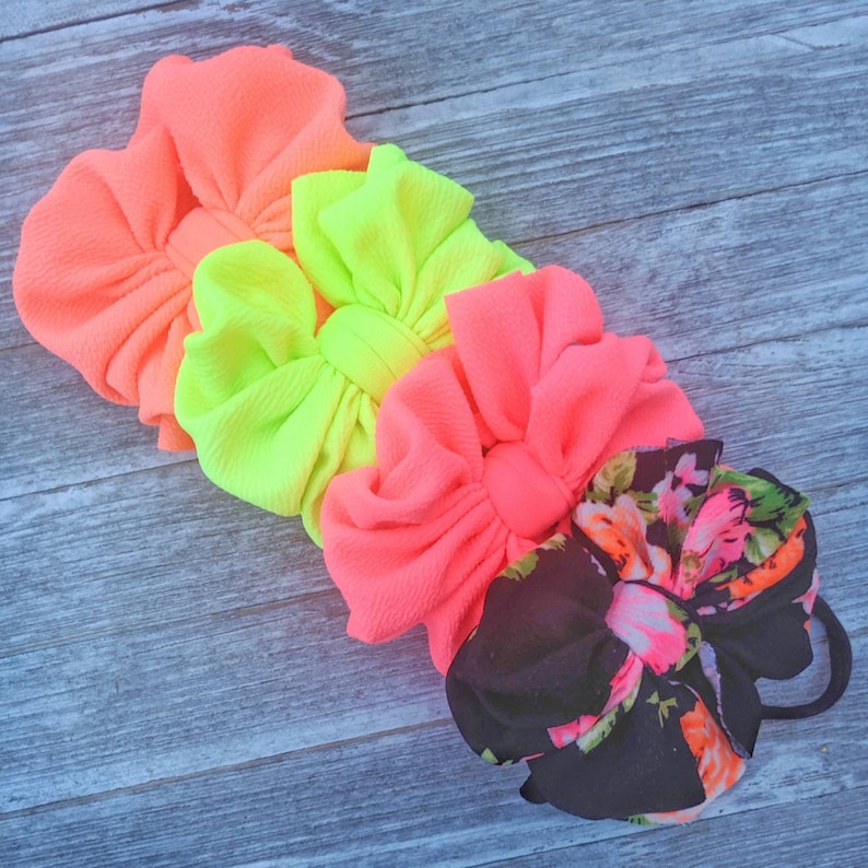 Neon messy bows