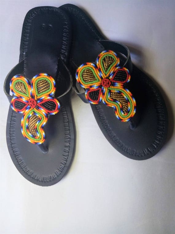 Leather sandals, Multicolor sandals, Maasai sandals, Summer shoes, beaded sandals, masai sandals, african sandals,flower sandals, thongs Leather sandals, Multicolor sandals, Maasai sandals, Summer shoes, beaded sandals, masai sandals, african sandals,flower sandals, thongs