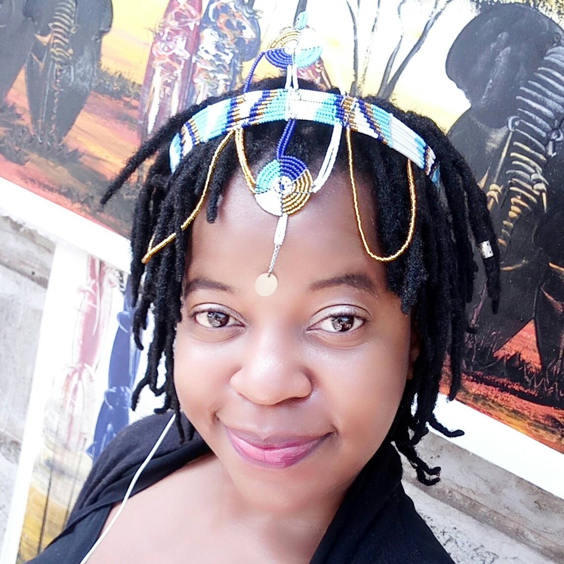 African Beaded Crown Beaded Masai Jewelryzulu Beaded Etsy