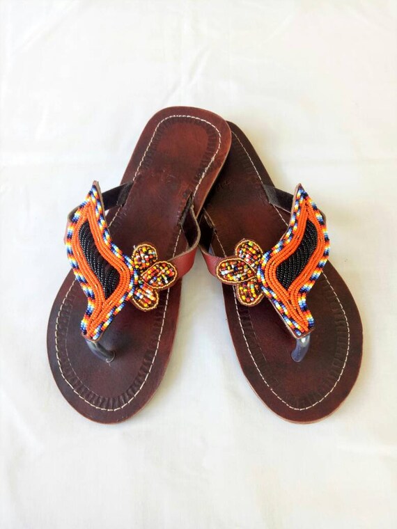 multicolor leather sandals