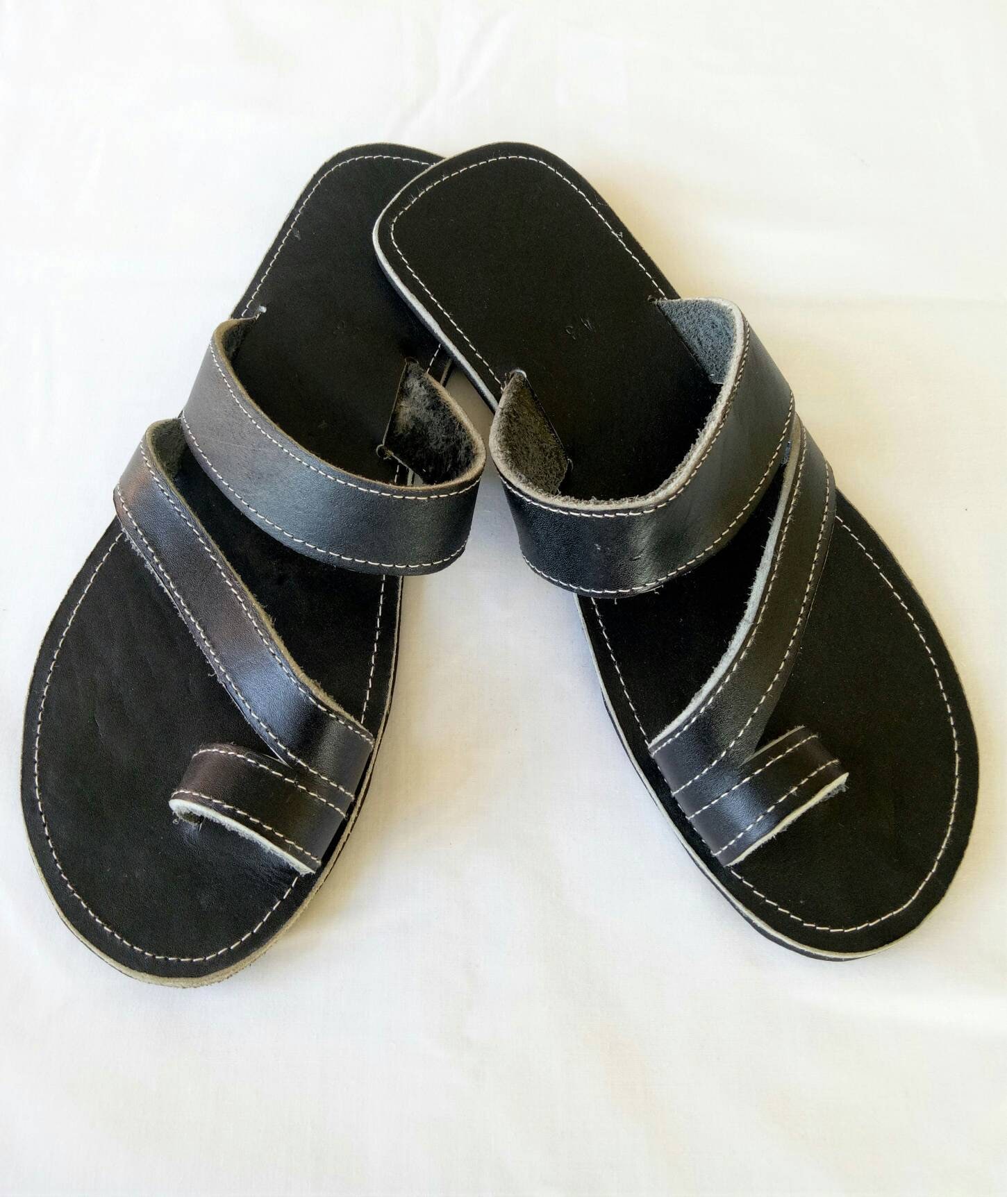 Mens Leather sandals mens black sandals Maasai sandals mens Etsy