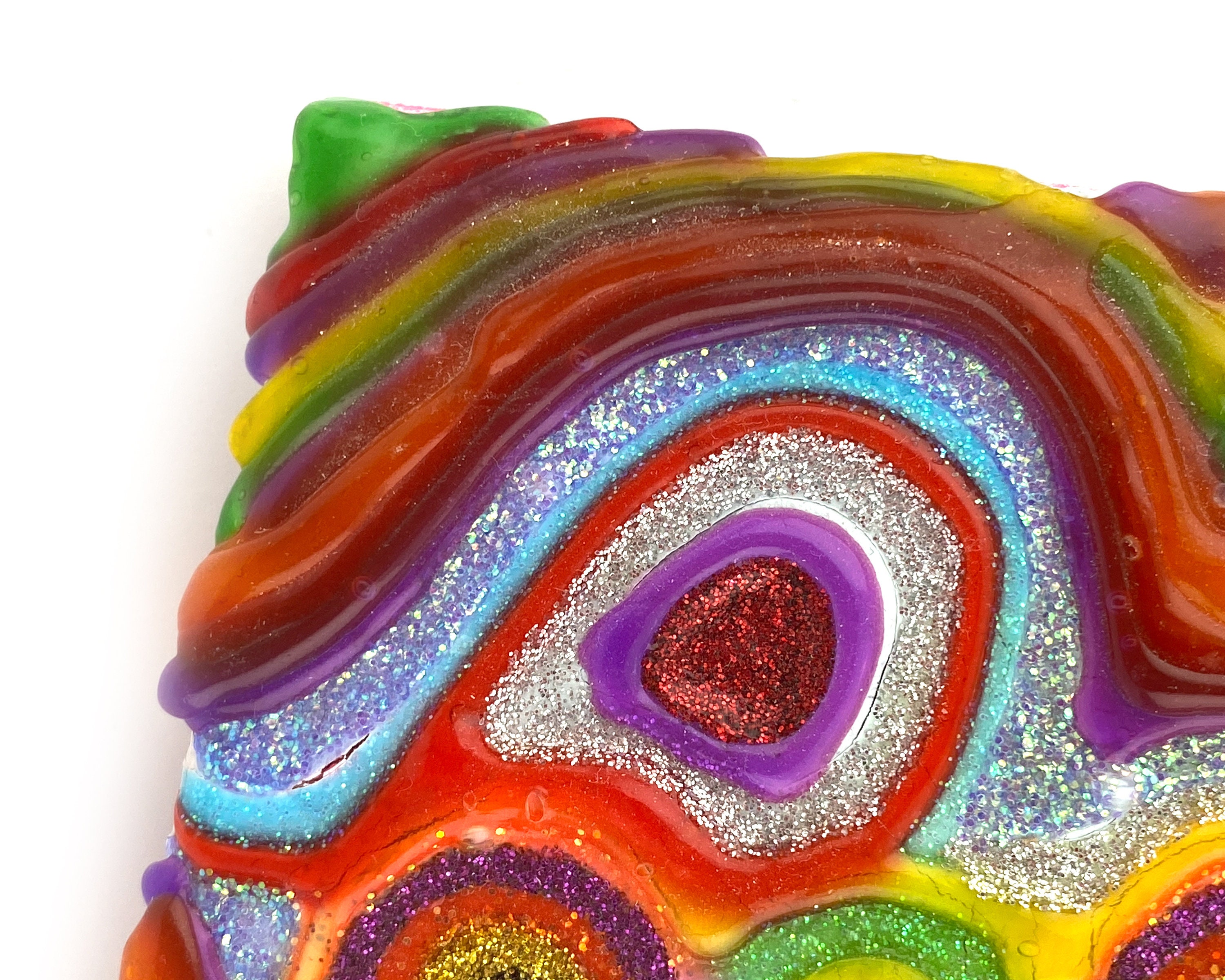 Glitter and Jelly Paint on Canvas Sweeties Unframed Etsy