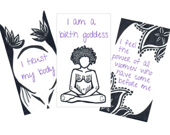 DIGITAL DOWNLOAD Strong Birth Affirmation BLANK Set