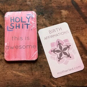 Juego de tarjetas de afirmación de nacimiento saladas