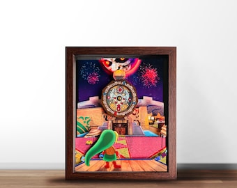 Majoras Maske – Clocktown – Shadowbox Art