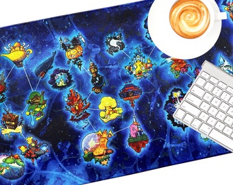 Kingdom Hearts - Celestial Map - Desk Mat - Gaming Playmat - Game Mat - Gameroom Decor - Video Game Decor - Gaming Mousepad - Desktop Decor