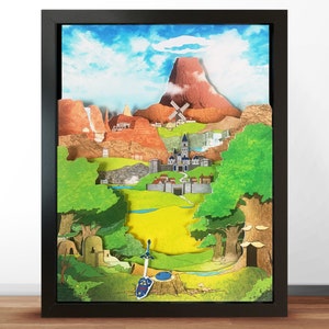 Ocarina of Time - Shadowbox Art