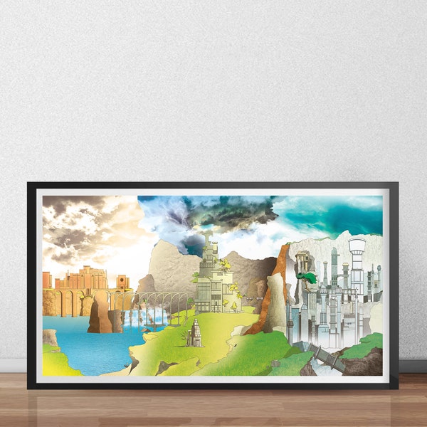 Shadow of the Colossus Triptych - Art Print