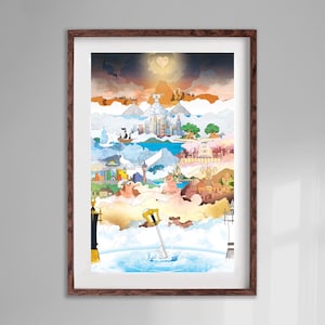 Kingdom Hearts 3 - Art Print - Gameroom Decor - Video Game Decor - Kingdom Hearts Sora - Keyblade - Geek Decor - Fantasy Art - Final World