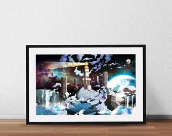 Galactic Lighthouse - Art Print