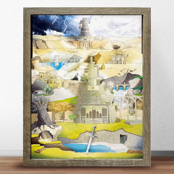 Shadow of the Colossus - Forbidden Lands - Shadowbox Art