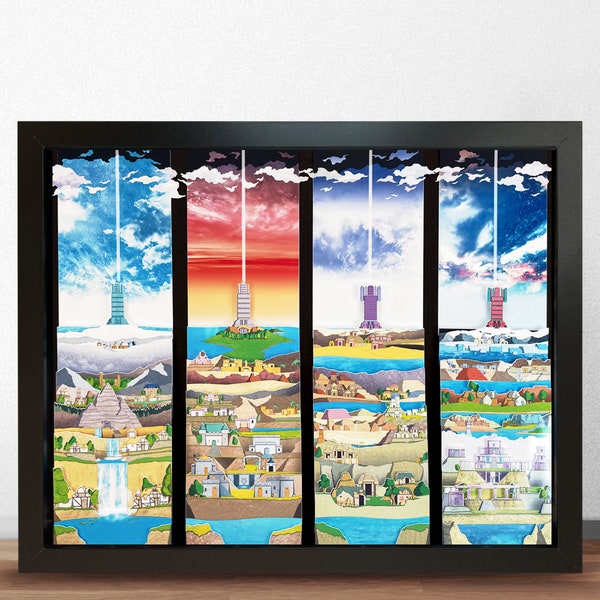 Golden Sun - Shadowbox Art