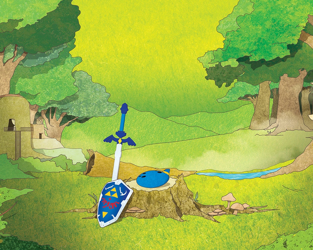 Ocarina of Time Art Print - Etsy