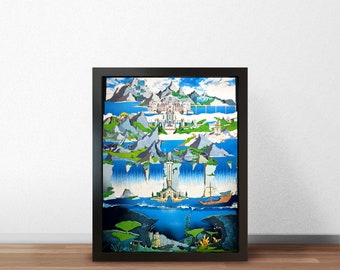 Genshin - Fontaine - Mini - Shadowbox Art