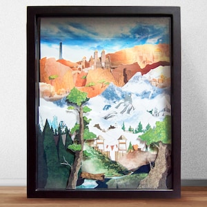 Morgenröte des Horizonts - Shadowbox Art