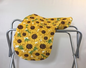 Sunflowers Saddle Cover for Dressage, All Purpose, Jumping Saddles