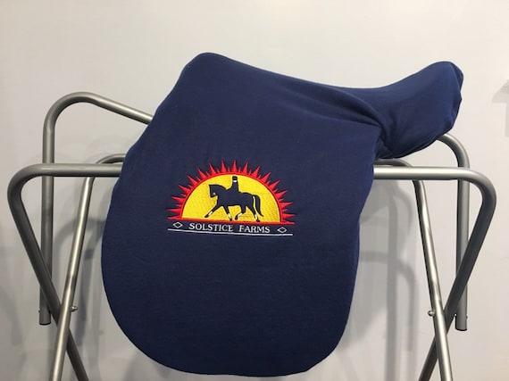 Jumping Design Personalised Equestrian Horse Fleece Saddle Cover 