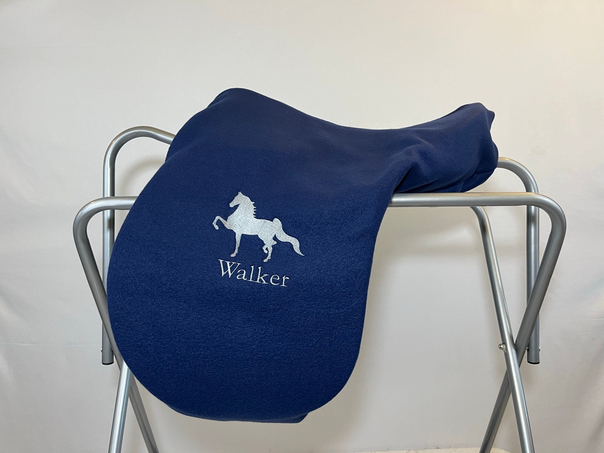 Saddlebred Horse Custom Fleece Saddle Cover for Dressage, Jumping, All-Purpose, English Saddles