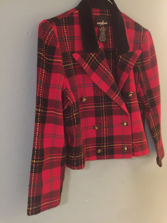 Plaid crop jacket