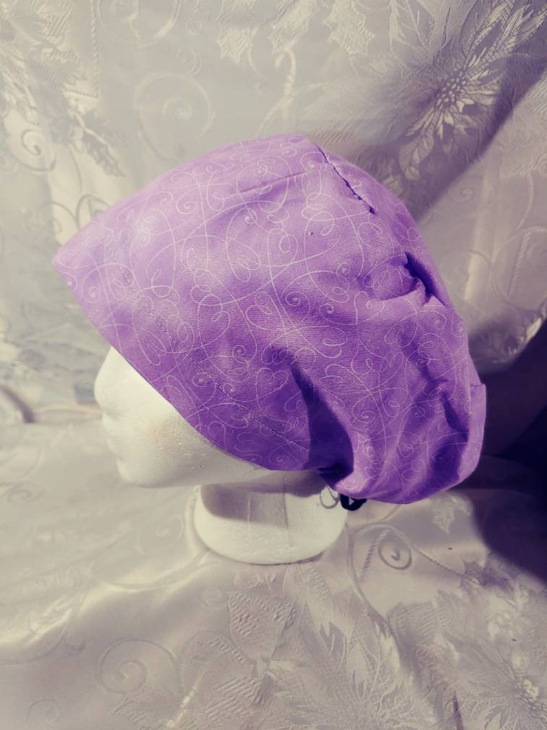 Purple heart scrub hat woman/'s
