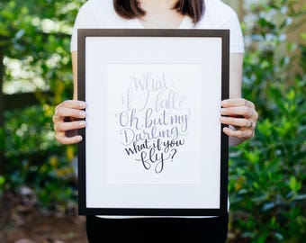 What if  You Fly? quote - Digital Print