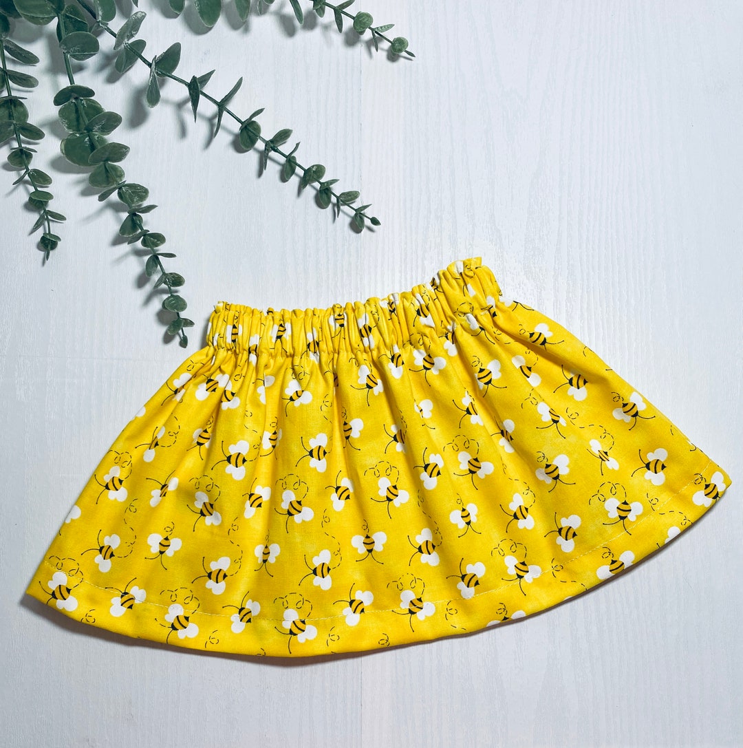 Baby Skirt Baby Bee Skirt Toddler Skirt Bee Print Baby Etsy