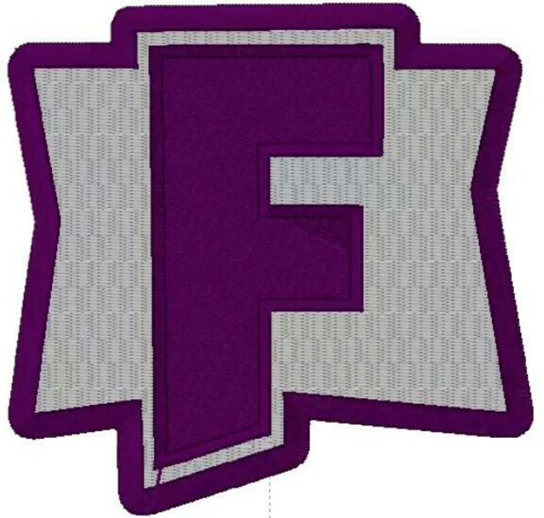 F Logo Embroidered Iron//Sew on Patch