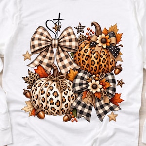 Pumpkin Bow Fall Long Sleeve T Shirt