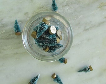 vintage inspired teal bottle brush trees with gold bottoms retro aqua mini christmas trees retro christmas decor little green trees - Teal And Gold Christmas Decorations vintage inspired teal bottle brush trees with gold bottoms retro aqua mini christmas trees retro christmas decor little green trees - Teal And Gold Christmas Decorations