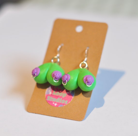 Clay cheap boob earrings