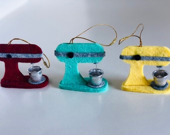 Kitchenaid Christmas Ornament/Mixer Ornament/ Baking Ornament/ Felt Kitchenaid Ornament/ Mixing Felt Ornament/