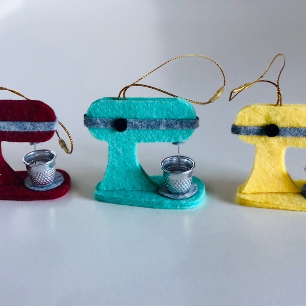 Kitchenaid Christmas Ornament/Mixer Ornament/ Baking Ornament/ Felt Kitchenaid Ornament/ Mixing Felt Ornament/