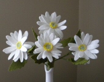 Daisy, felt flower, floral, build your own bouquet, flower arrangement