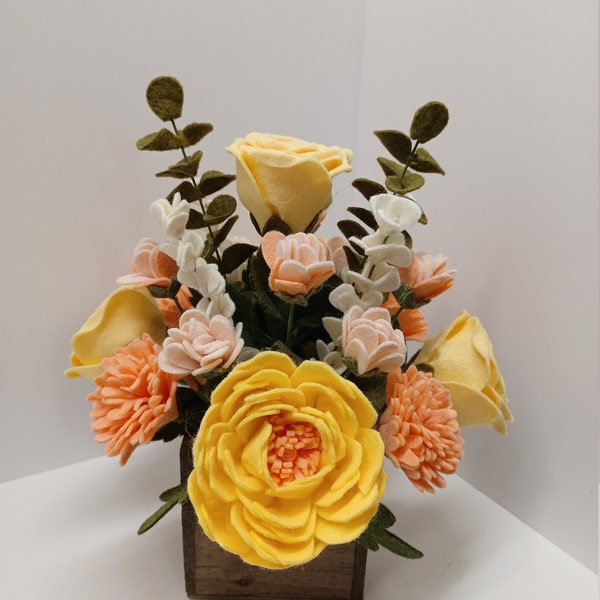 Felt Flower Bouquet Etsy