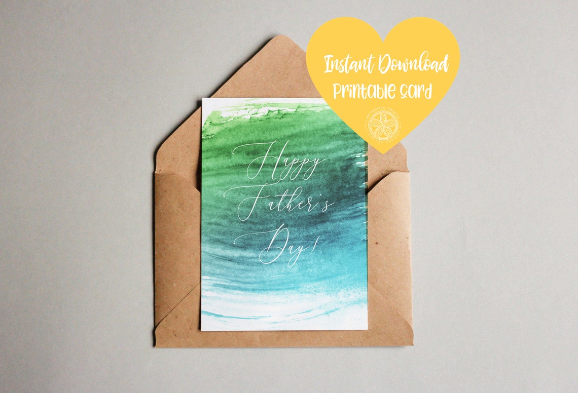 happy fathers day card from wife printable abstract etsy