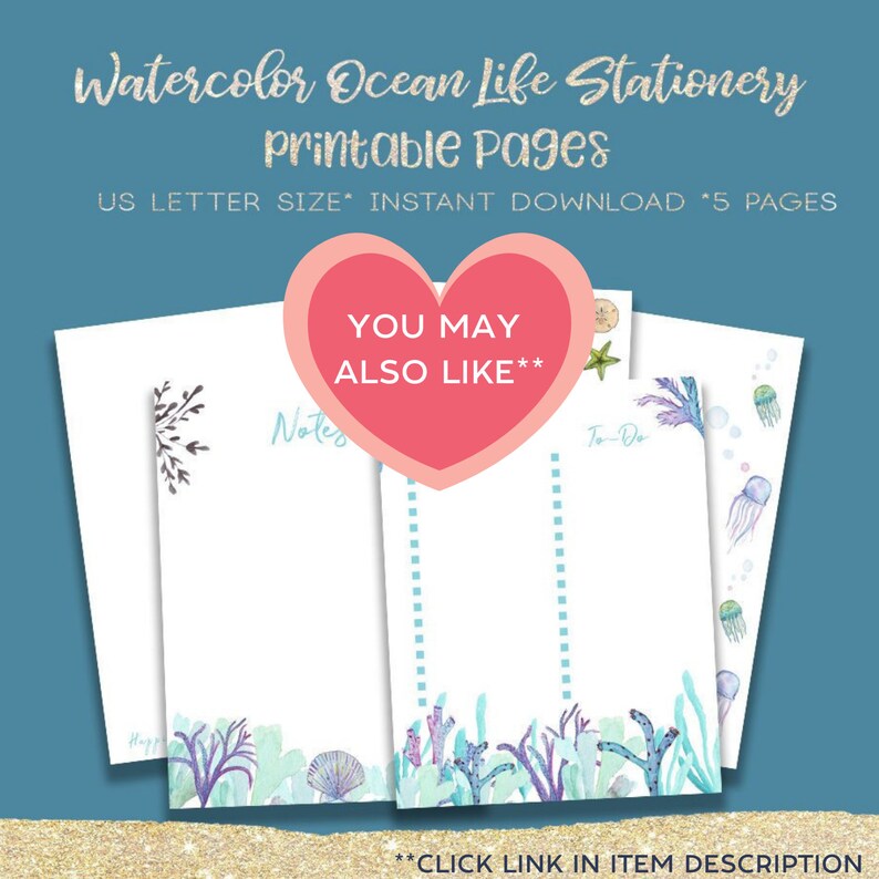 Sea Life Printable Gallery Wall Set Coastal Wall Decor Etsy