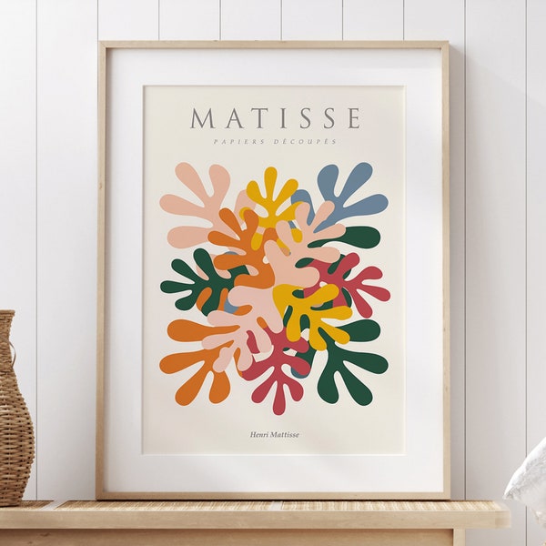 Trending Now Matisse Print / Large Wall Art / Printable Colorful Wall Art / Abstract Cutouts Exhibition Museum Poster