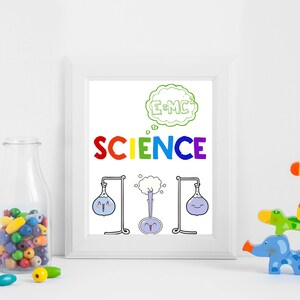 Colorful Science Art Print: Kids Classroom Decor (Digital Download)