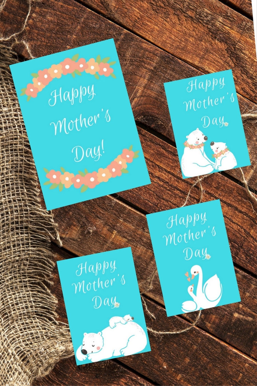 printable-mothers-day-cards-set-of-4-happy-mothers-day-5-x-7-etsy